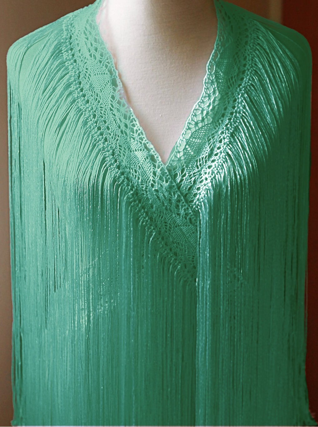 TIV Aqua Grenn Fringe Tassle
